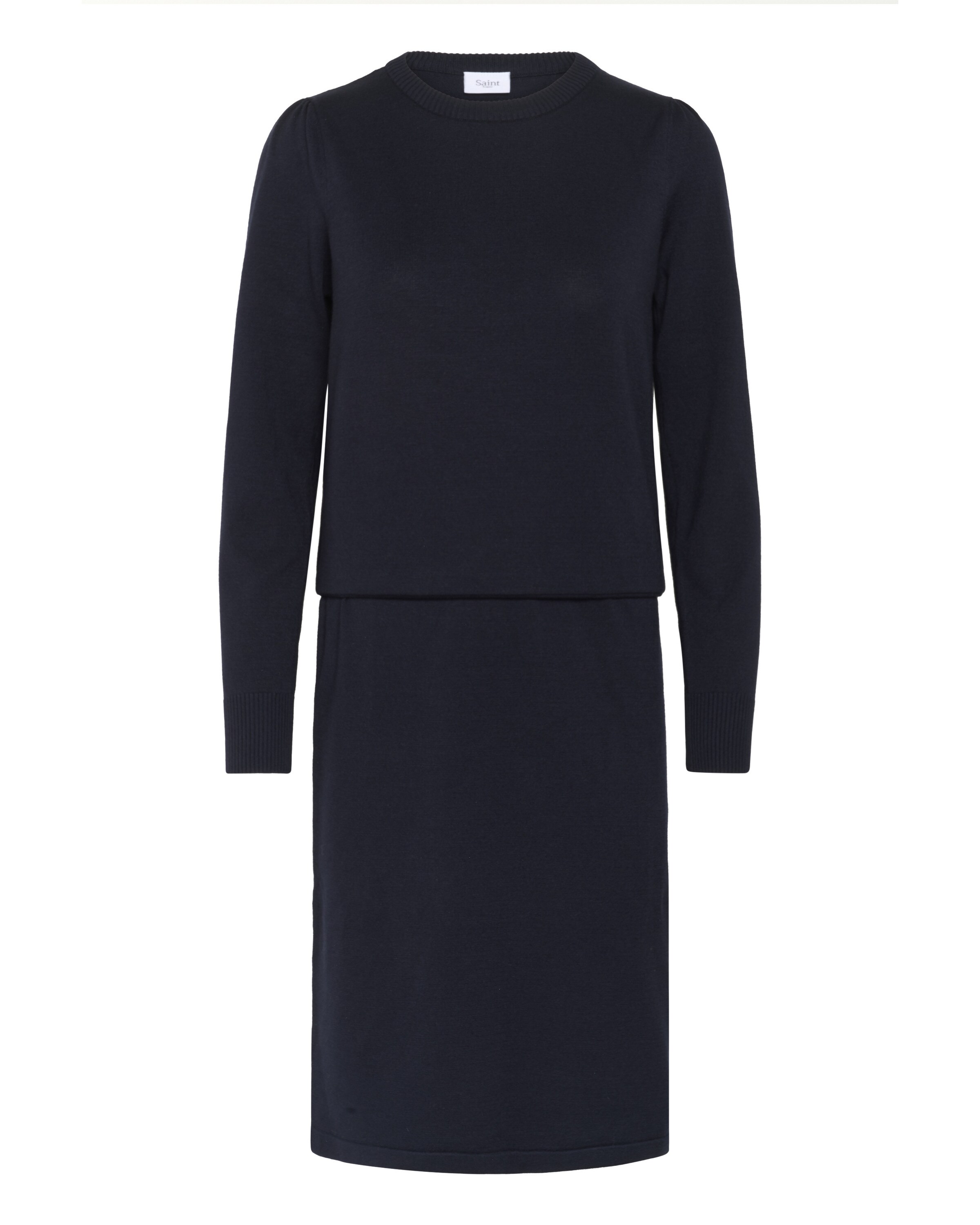 SAINT TROPEZ Gebreide jurk 'MilaSZ' in Blauw: voorkant