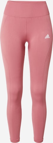 ADIDAS SPORTSWEAR Skinny Παντελόνι φόρμας 'Aero' σε ροζ: μπροστά