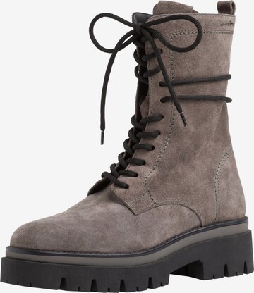 TAMARIS Lace-Up Ankle Boots in Grey: front