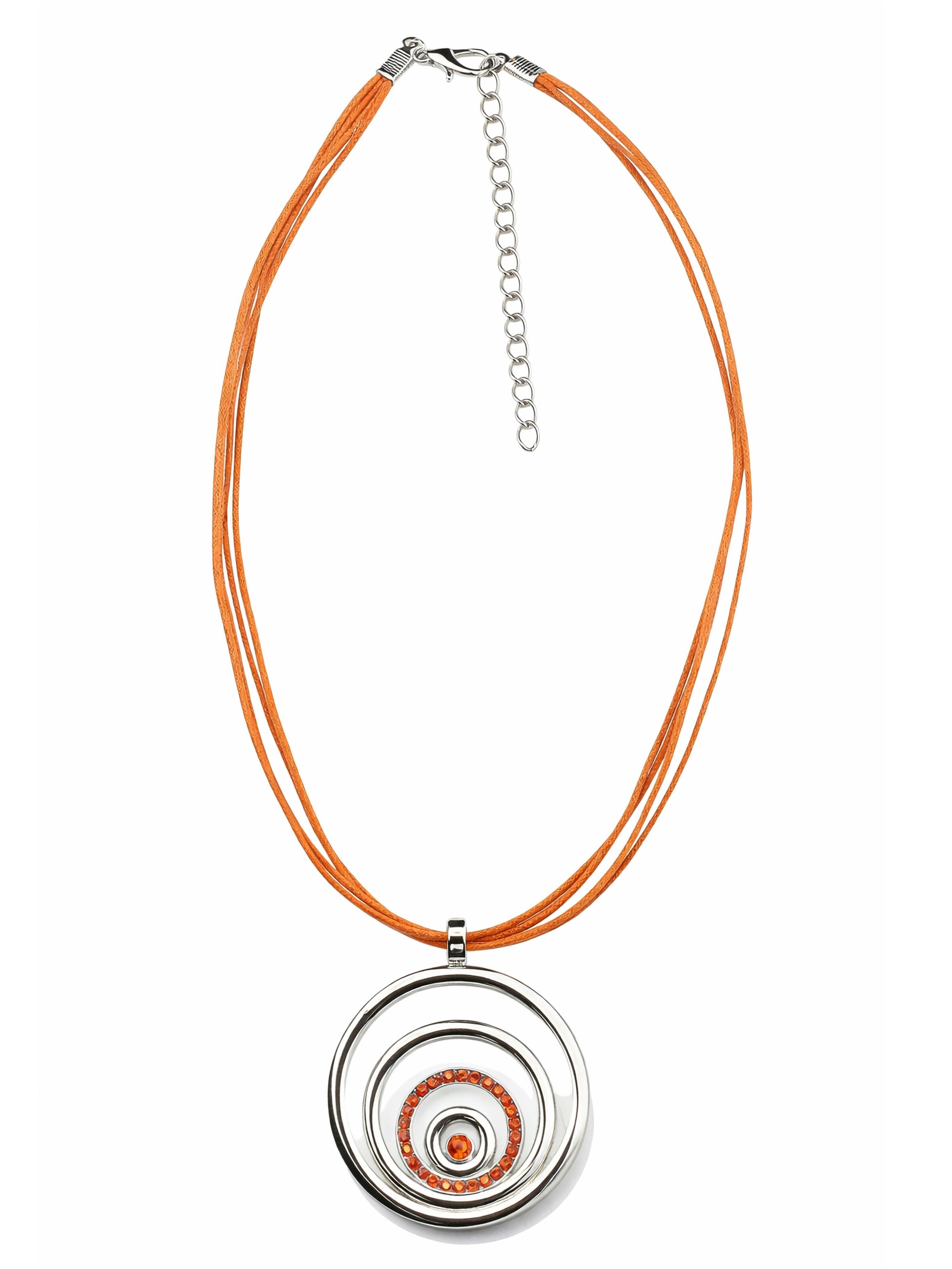 COLLEZIONE ALESSANDRO Kette 'Bergamo'‌‌‌‌‌‌ in orangerot, Produktansicht