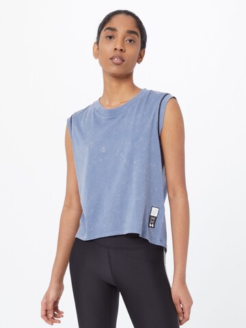 UNDER ARMOUR Sports Top 'Run Anywhere' in Blue: front