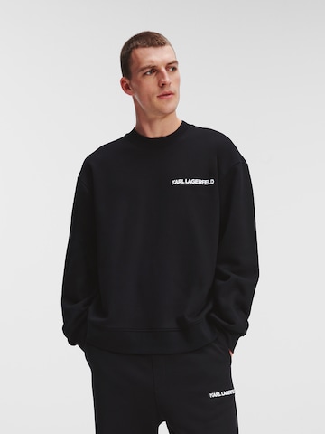 Sweat-shirt 'Ikonik Outline' Karl Lagerfeld en noir : devant