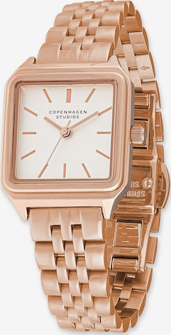 Montre à affichage analogique Copenhagen Studios en or : devant