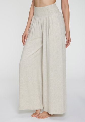 FRENCH CONNECTION Wide leg Broek in Beige: voorkant