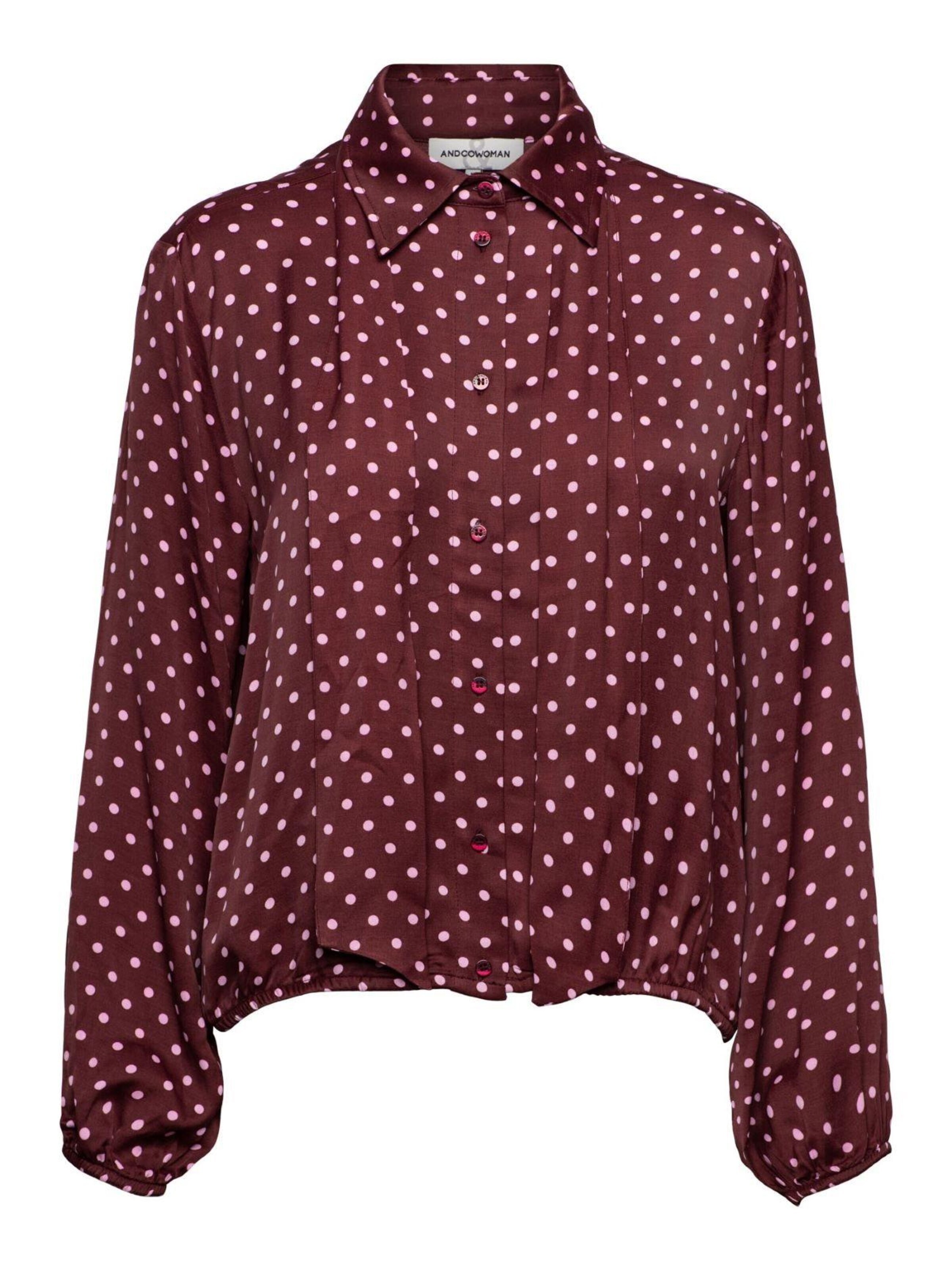 &co woman Blouse '&Co woman Alisha polka burgund' in Red: front
