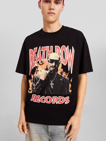 Bershka T-Shirt in Schwarz