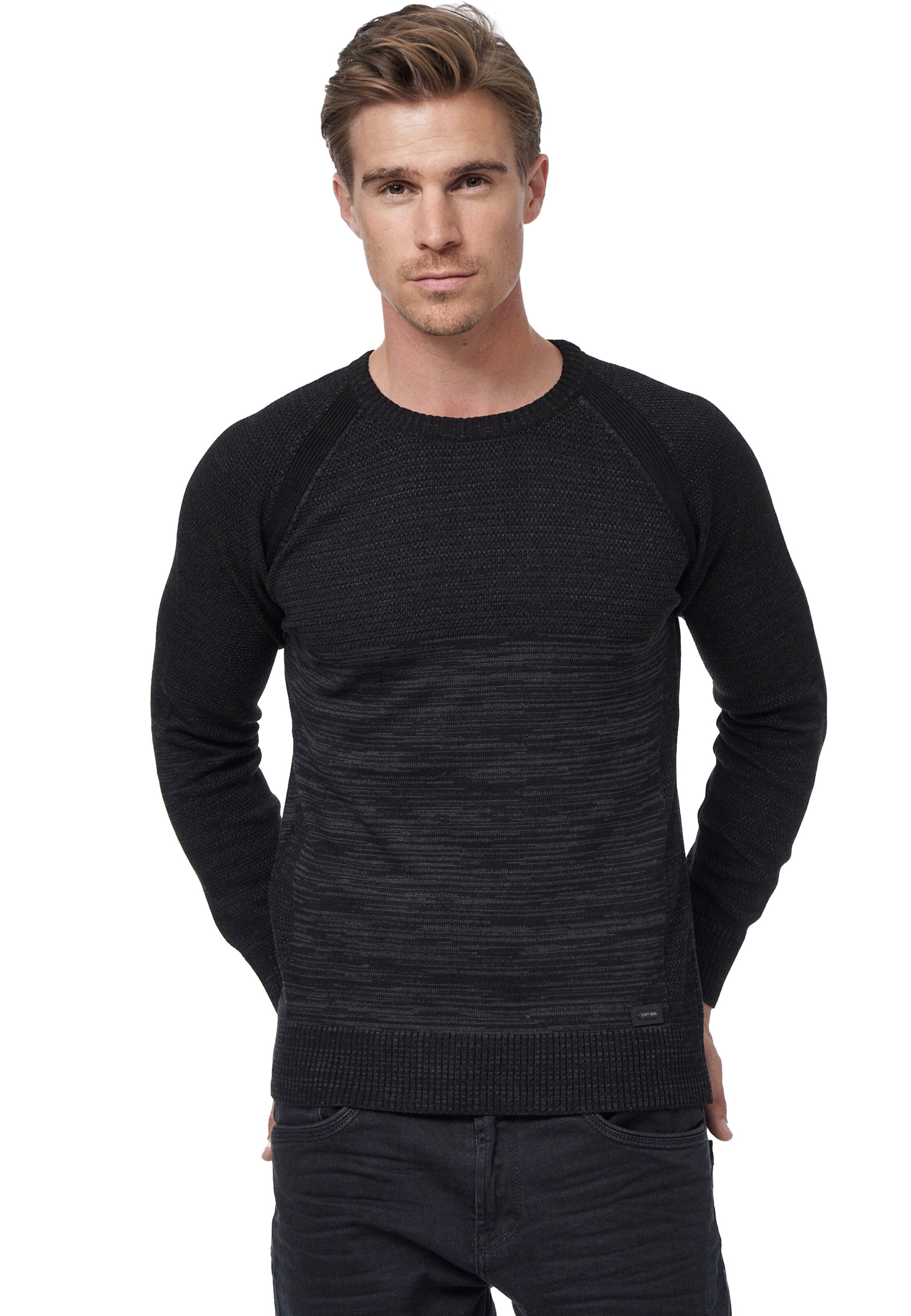 Rusty Neal Pullover in Schwarz: Vorderseite