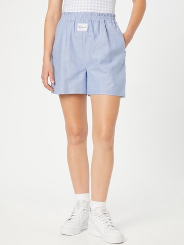 River Island Loose fit Trousers 'CHAMBRAY OXFORD' in Blue: front