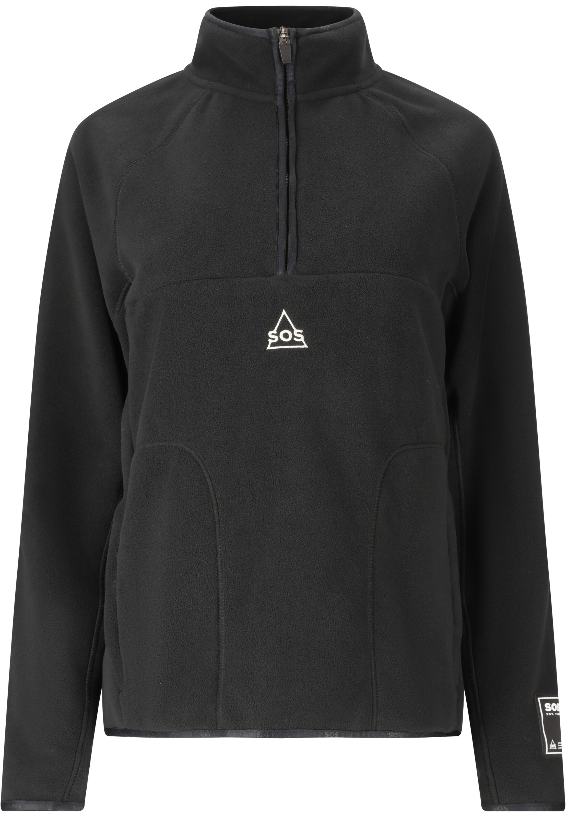 SOS Fleecepullover 'Munson' in schwarz, Produktansicht