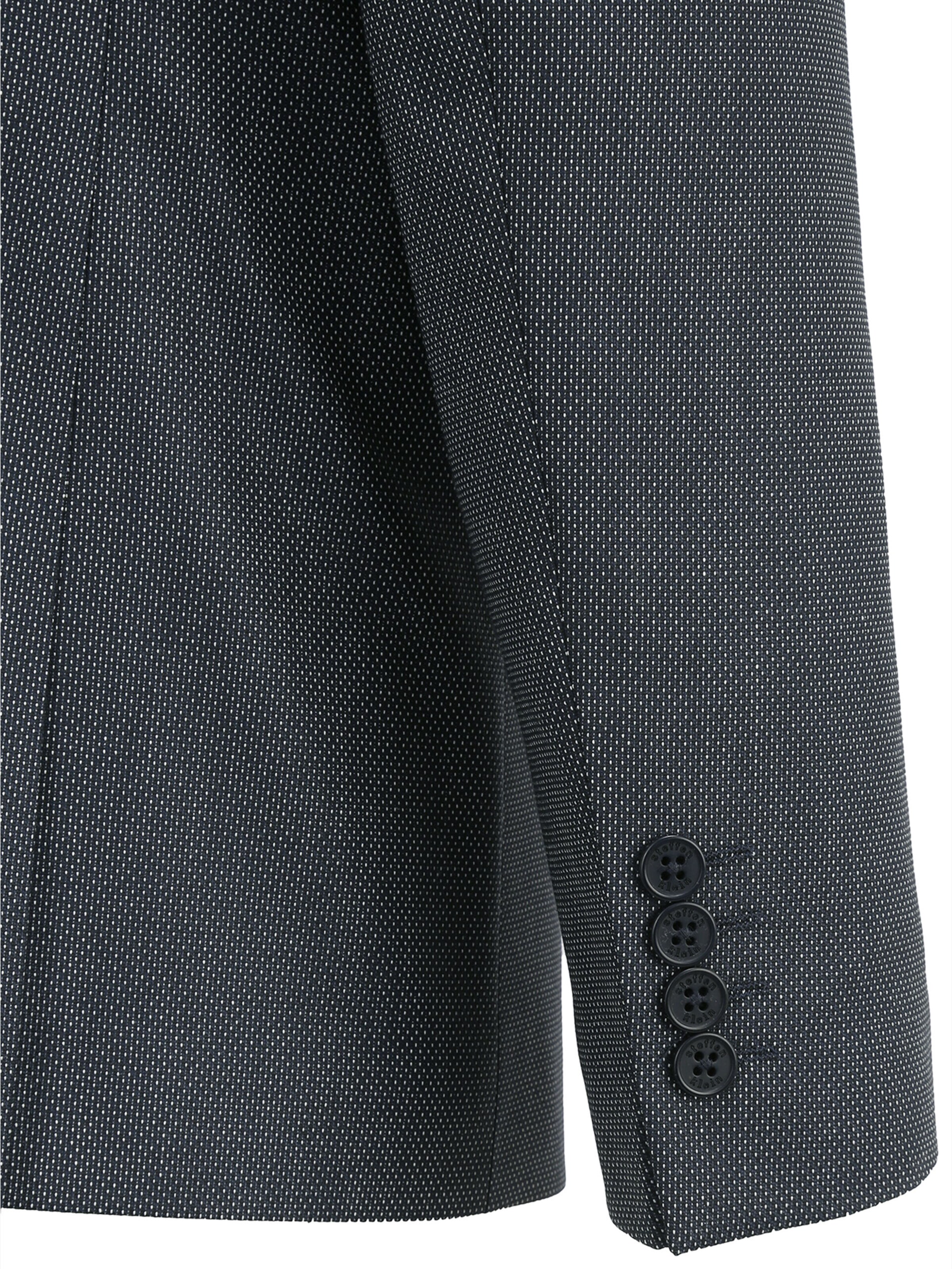 Steffen Klein Slim Fit Sakko 'Fil a Fil' in Blau