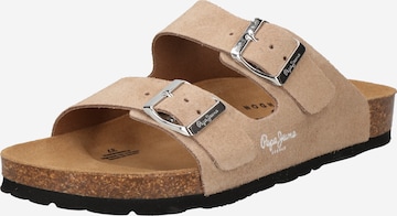 Pepe Jeans Mules 'OBAN' in Beige: front