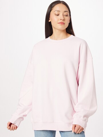 Sweat-shirt WEEKDAY en rose : devant