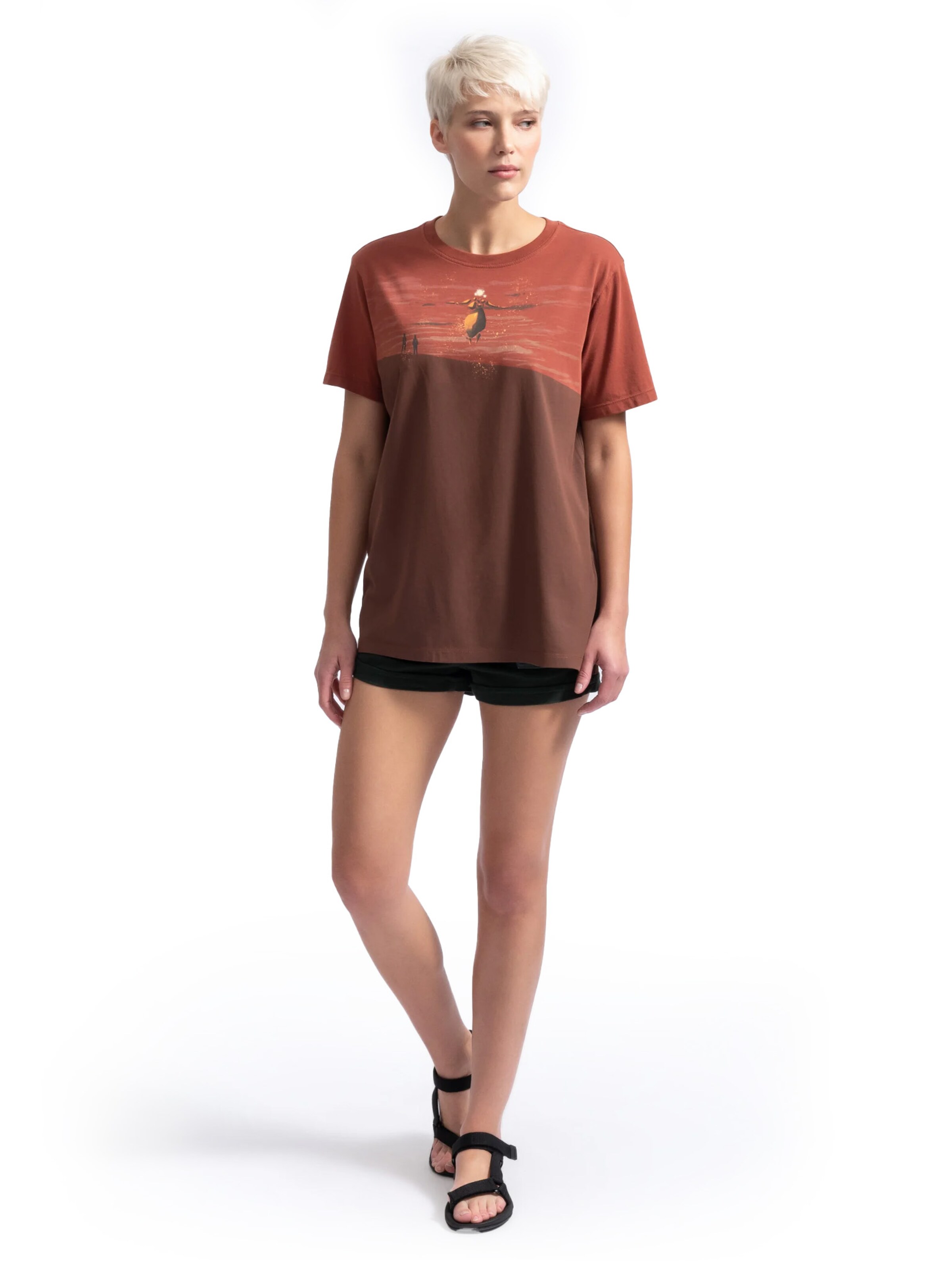 T-Shirt 'Shield Maiden' Kaft en rouge