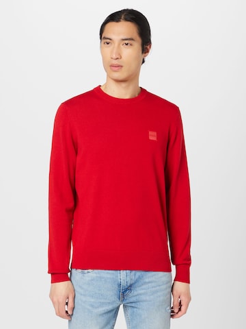 BOSS Orange Sweater 'Kanovano' in Red: front