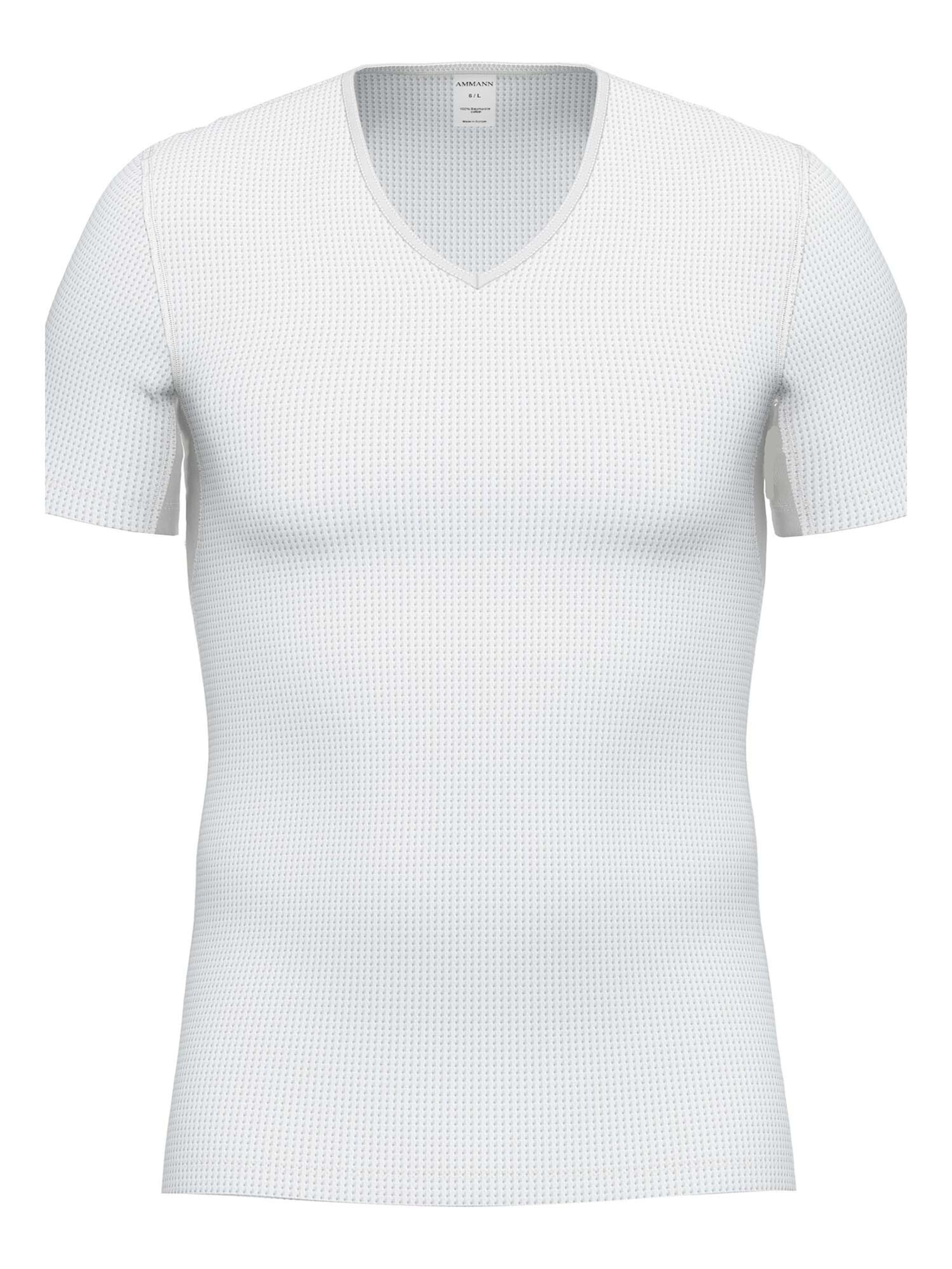 Ammann T-Shirt ' Cotton Air 12 Arm ' in Weiß: Vorderseite