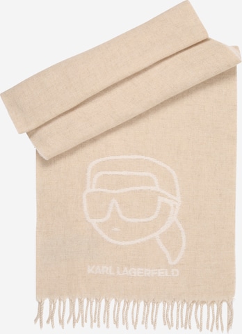 Fular 'IKON' de la Karl Lagerfeld pe bej: față