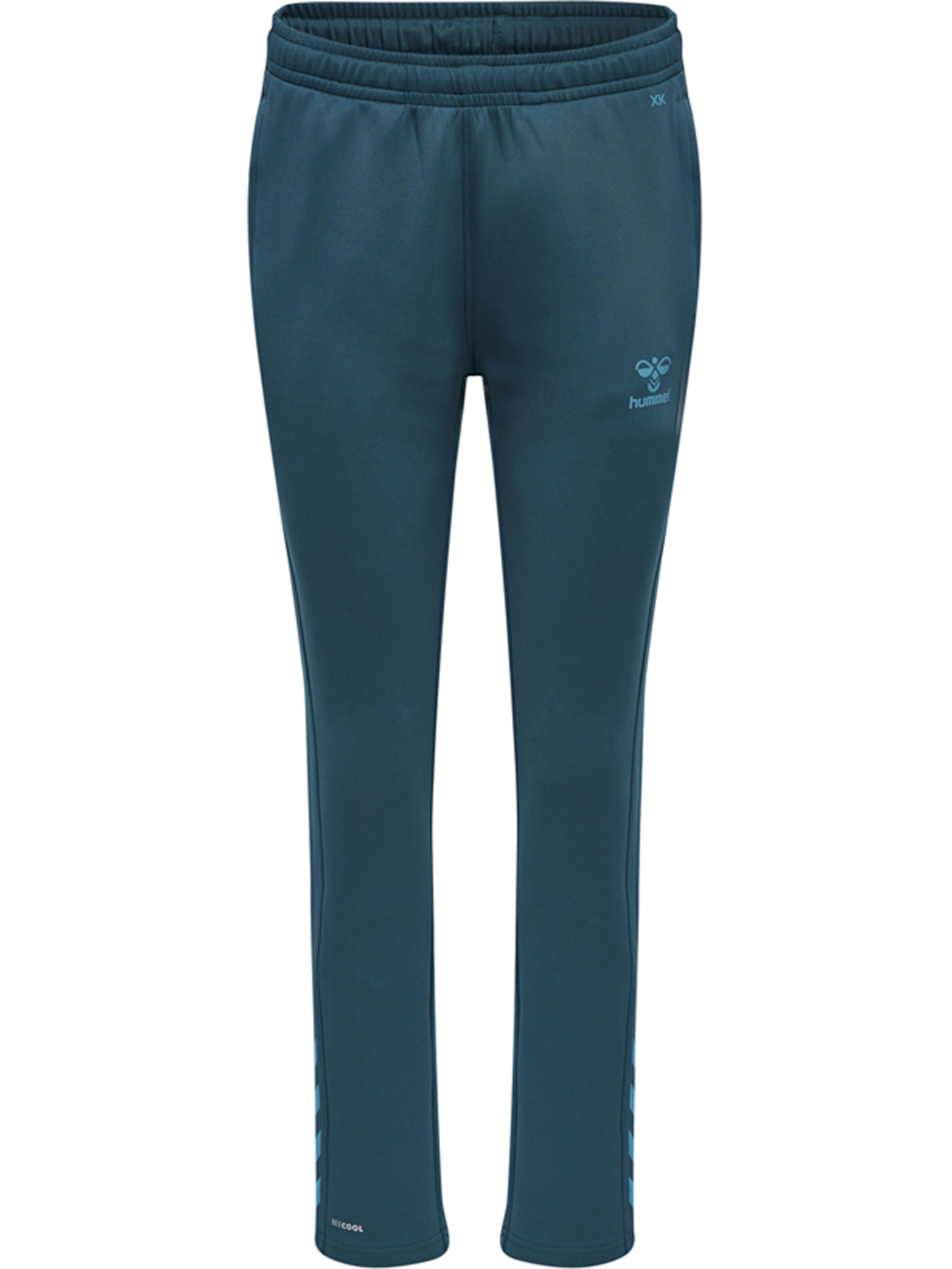 Hummel Slimfit Sportbroek in Blauw: voorkant