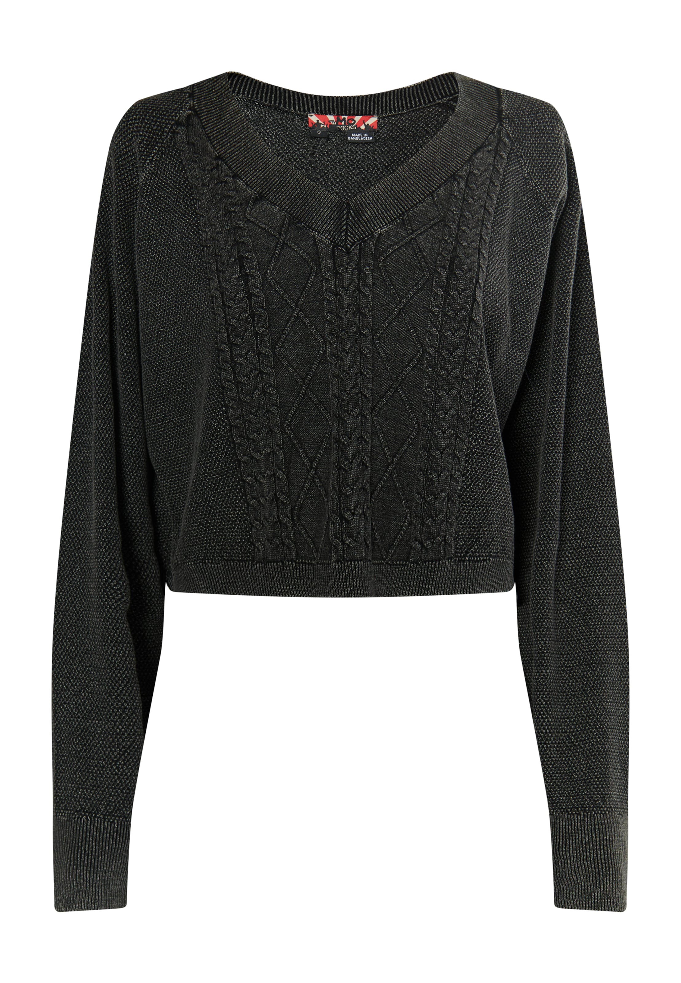 myMo ROCKS Pullover 'Blonda' in schwarz, Produktansicht