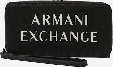 Porte-monnaies ARMANI EXCHANGE en noir : devant