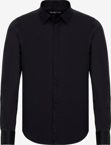 Redbridge Regular fit Zakelijk overhemd in Zwart: voorkant