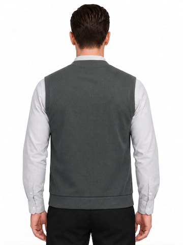 ALLTHEMEN Strickjacke 'Schräglicht'‌‌‌‌‌ in Grau