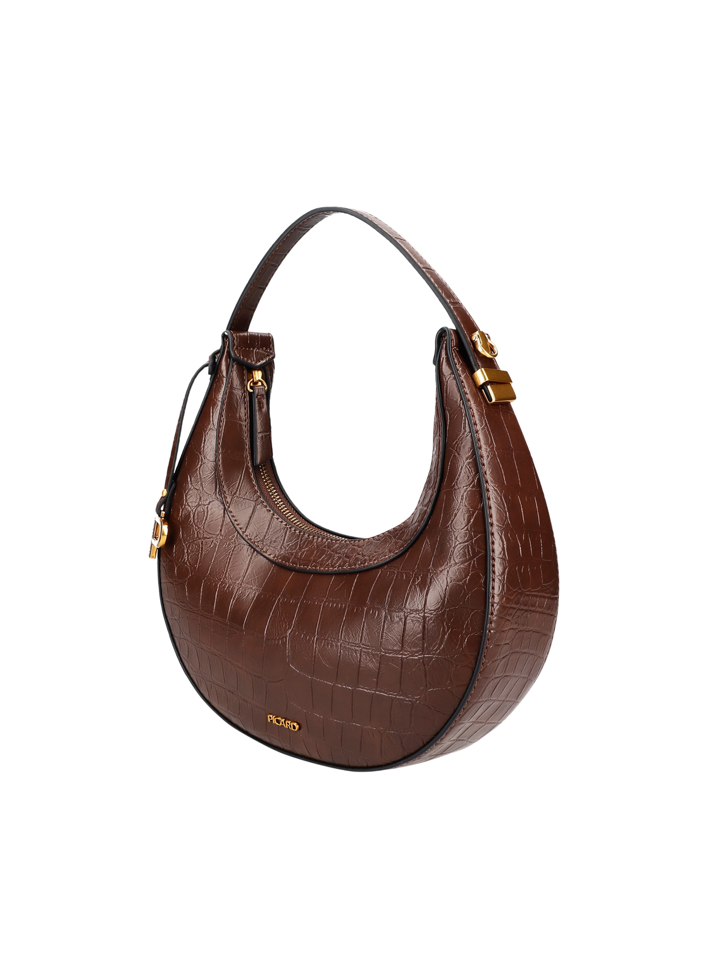 Picard Schultertasche 'Croissant' in Braun