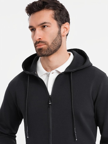 Ombre Sweat jacket 'OM-SSZP-0213' in Black