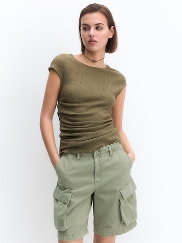 Pull&Bear Loosefit Cargo nadrágok - zöld