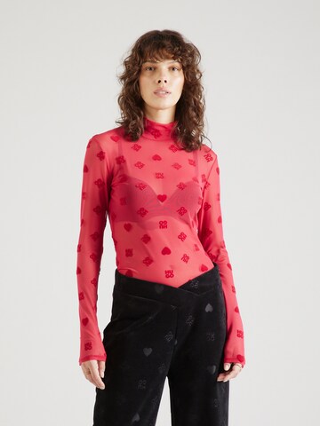 HUGO Shirt 'Diliona' in Red: front