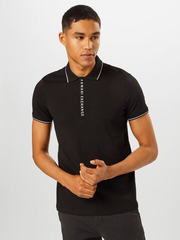 ARMANI EXCHANGE Poloshirt in Schwarz: predná strana