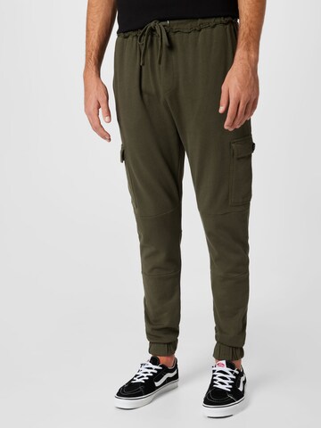 Effilé Pantalon cargo 'Result' Key Largo en vert : devant