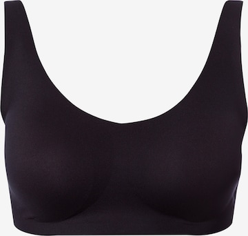 Hanro T-shirt Bra ' Invisible Touch ' in Black: front