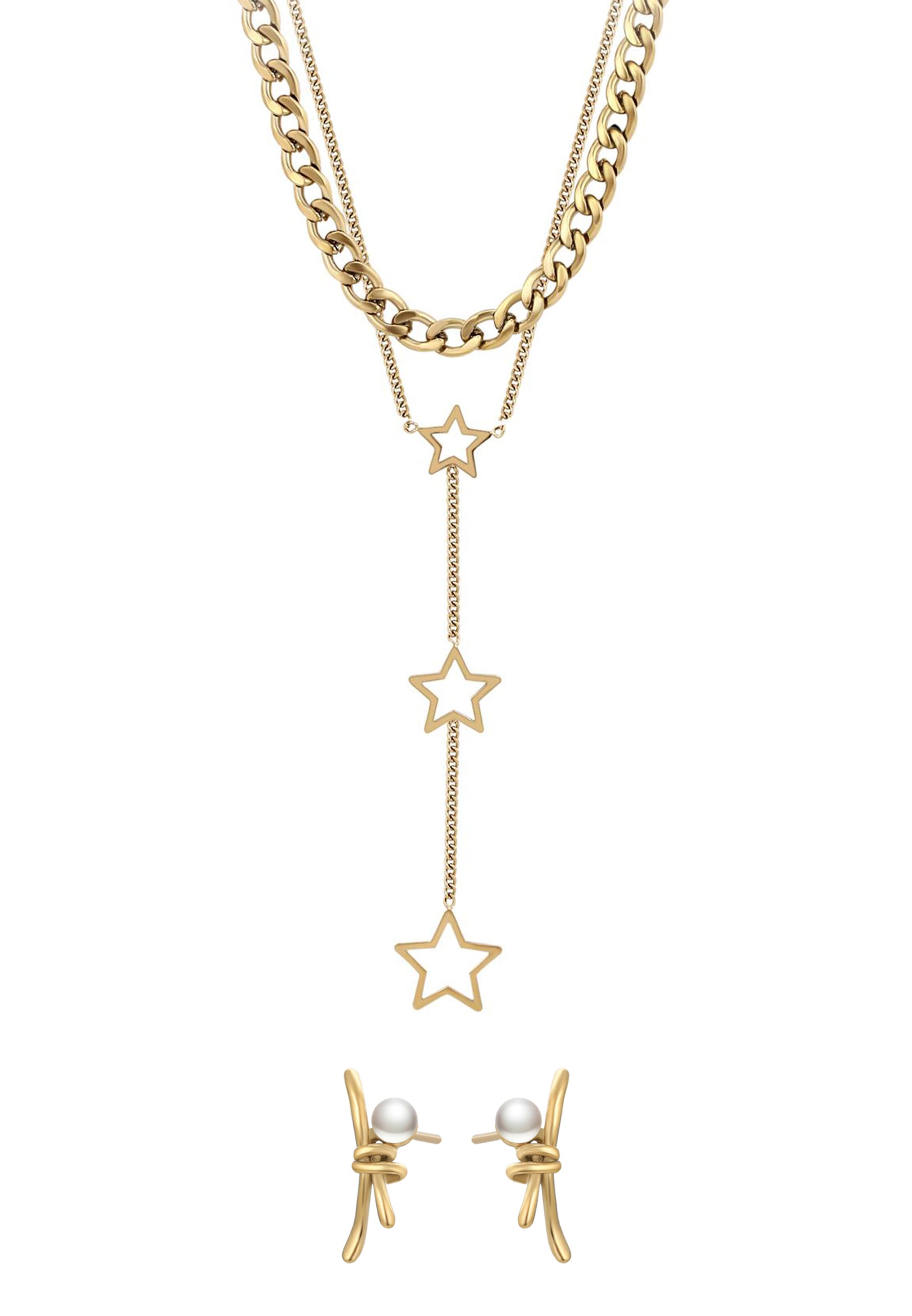 faina - Conjunto de joyería en oro: frente