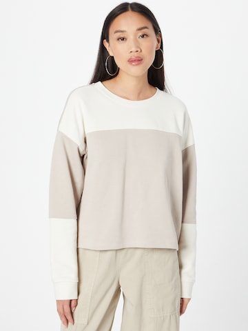 TOM TAILOR DENIM Sweatshirt in Beige: front