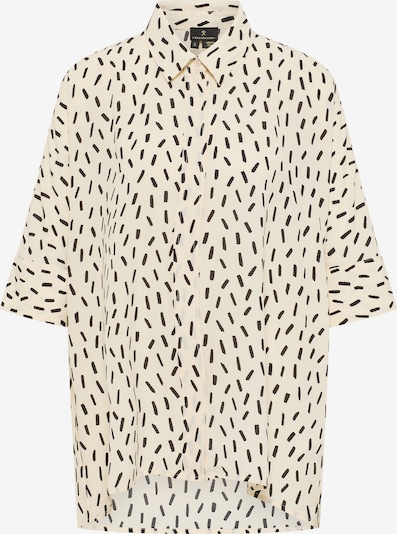 Camicia da donna DreiMaster Klassik di colore beige / nero, Visualizzazione prodotti