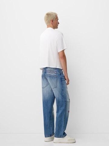 Bershka Loosefit Jeans in Blau