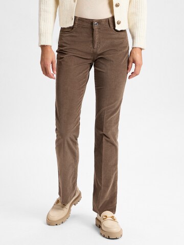Bootcut Pantalon à plis 'Shakira' BRAX en gris : devant