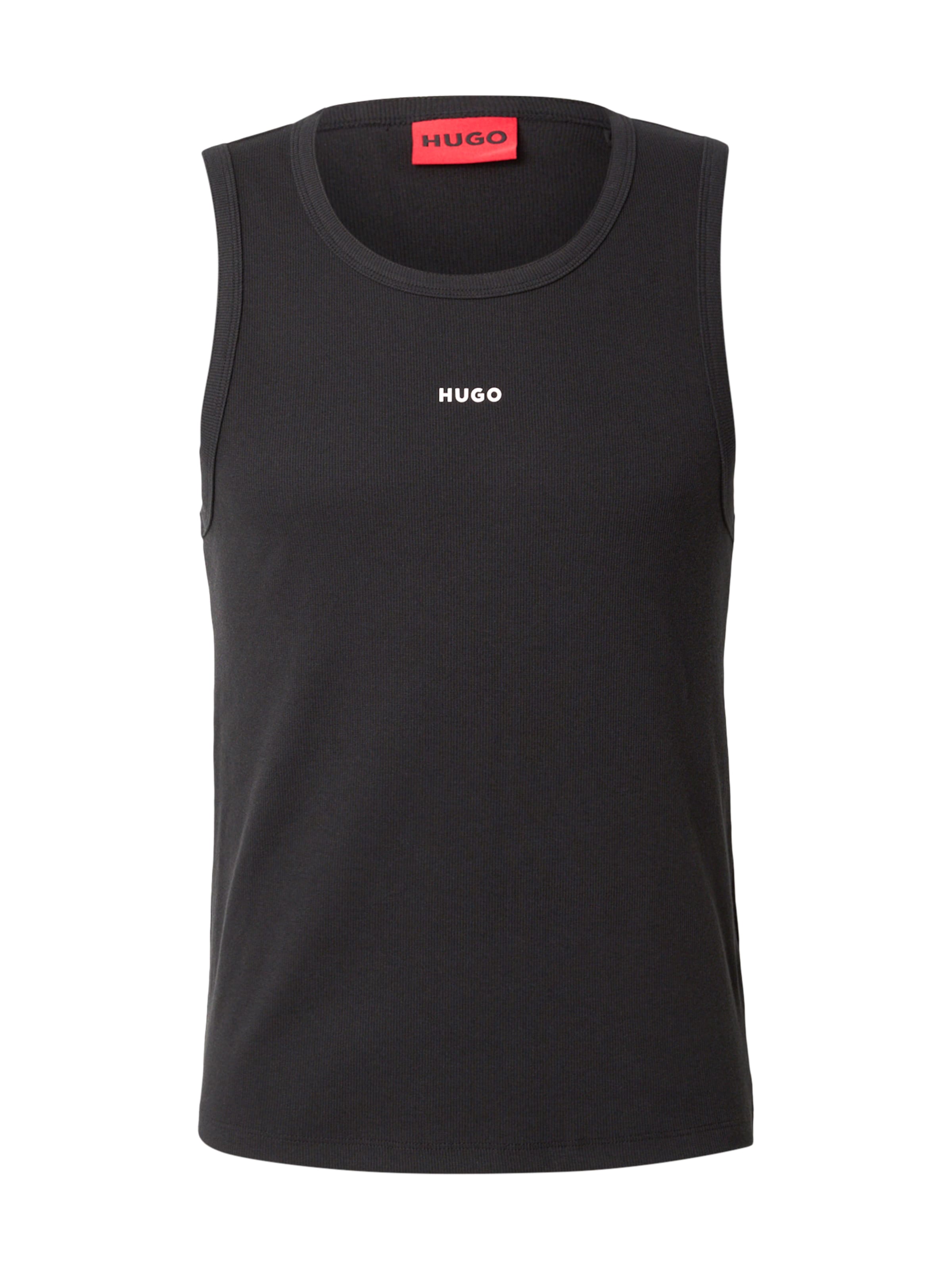 HUGO Μπλουζάκι 'Dapota' σε μαύρο: μπροστά