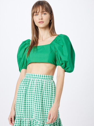 Monki Blouse in Groen: voorkant