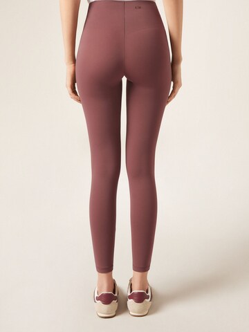 CALZEDONIA Skinny Leggings 'SCUPLT' in Brown