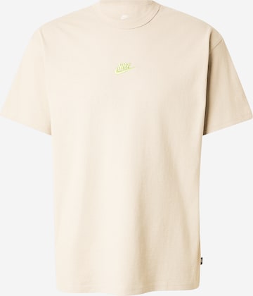 T-Shirt 'PREM ESS' Nike Sportswear en beige : devant