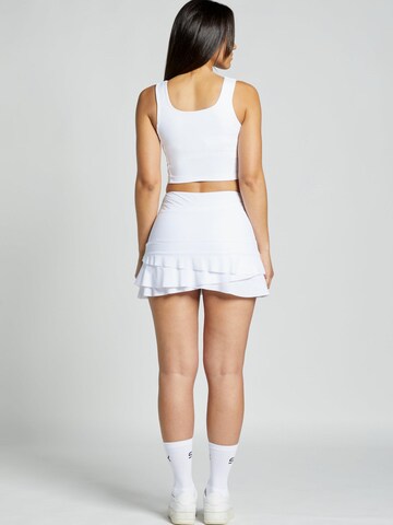 Haut de sport '2-in-1 Sport Crop Top mit Bustier' SPORTKIND en blanc