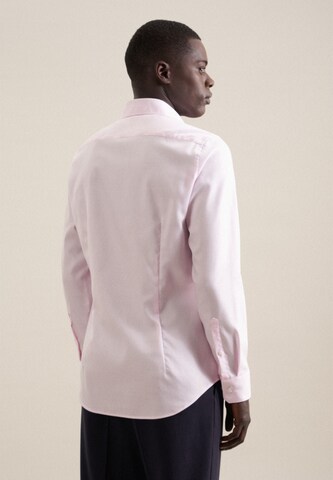 SEIDENSTICKER Slim fit Button Up Shirt 'New Kent' in Pink