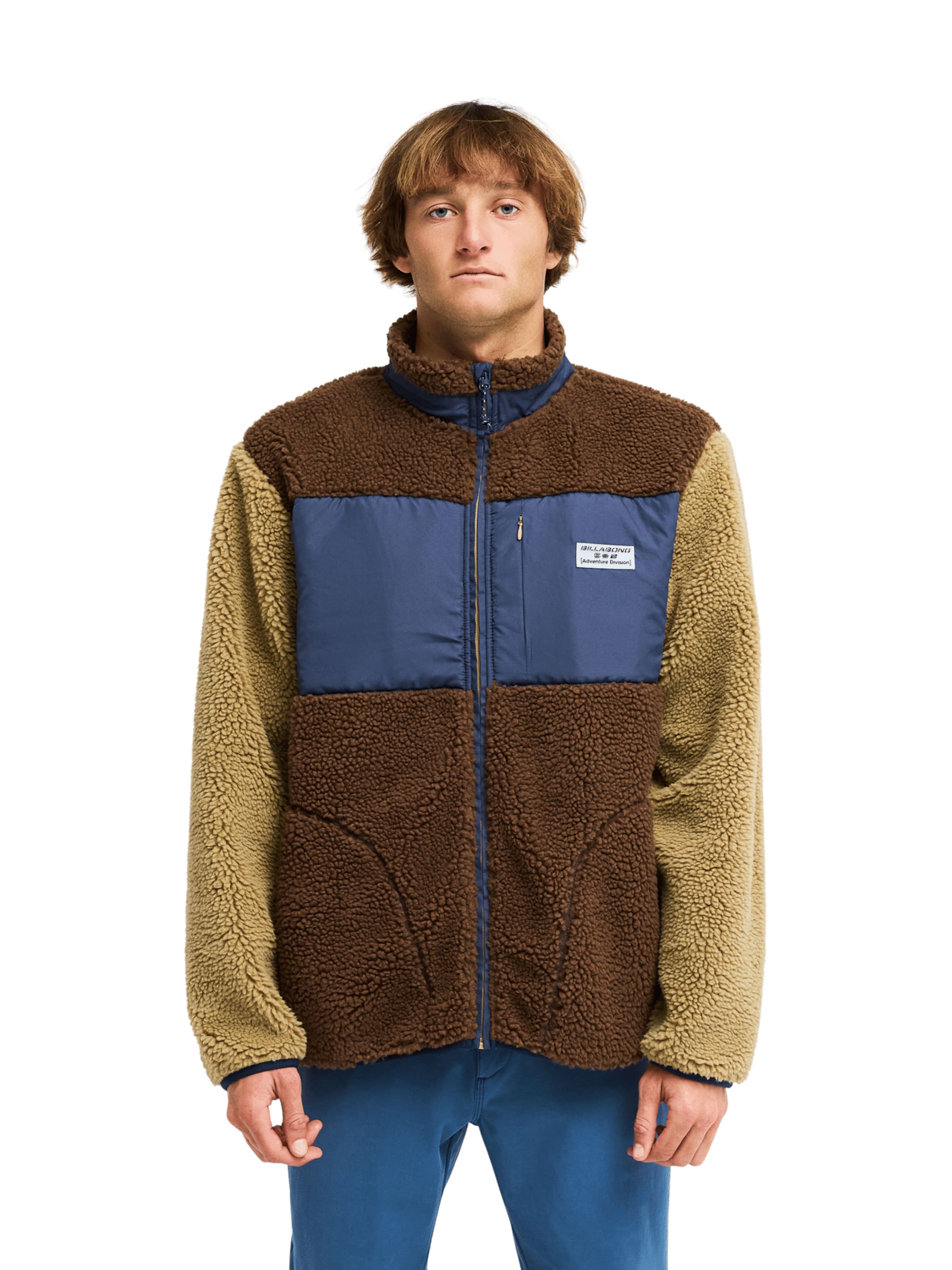 BILLABONG Fleece Jacket in Brown: front