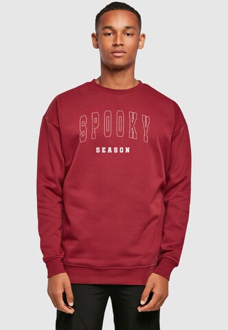 Merchcode Sweatshirt 'Halloween - Spooky Season' in Rot: Vorderseite