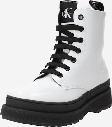 Bottes Calvin Klein Jeans en blanc : devant