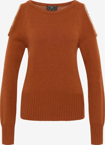 faina Pullover 'Tuxe' in Braun: predná strana