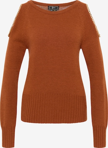 faina Sweater 'Tuxe' in Brown: front