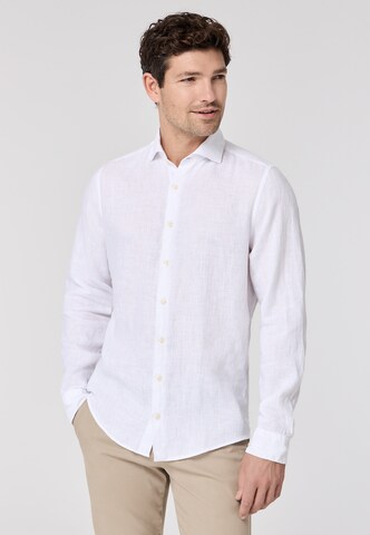 ROY ROBSON Slim fit Button Up Shirt in White: front