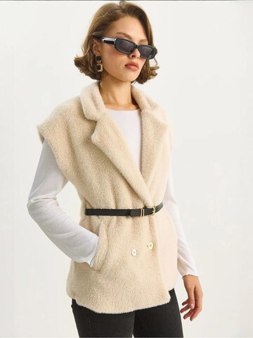 Gilet in maglia di Bianco Lucci in beige